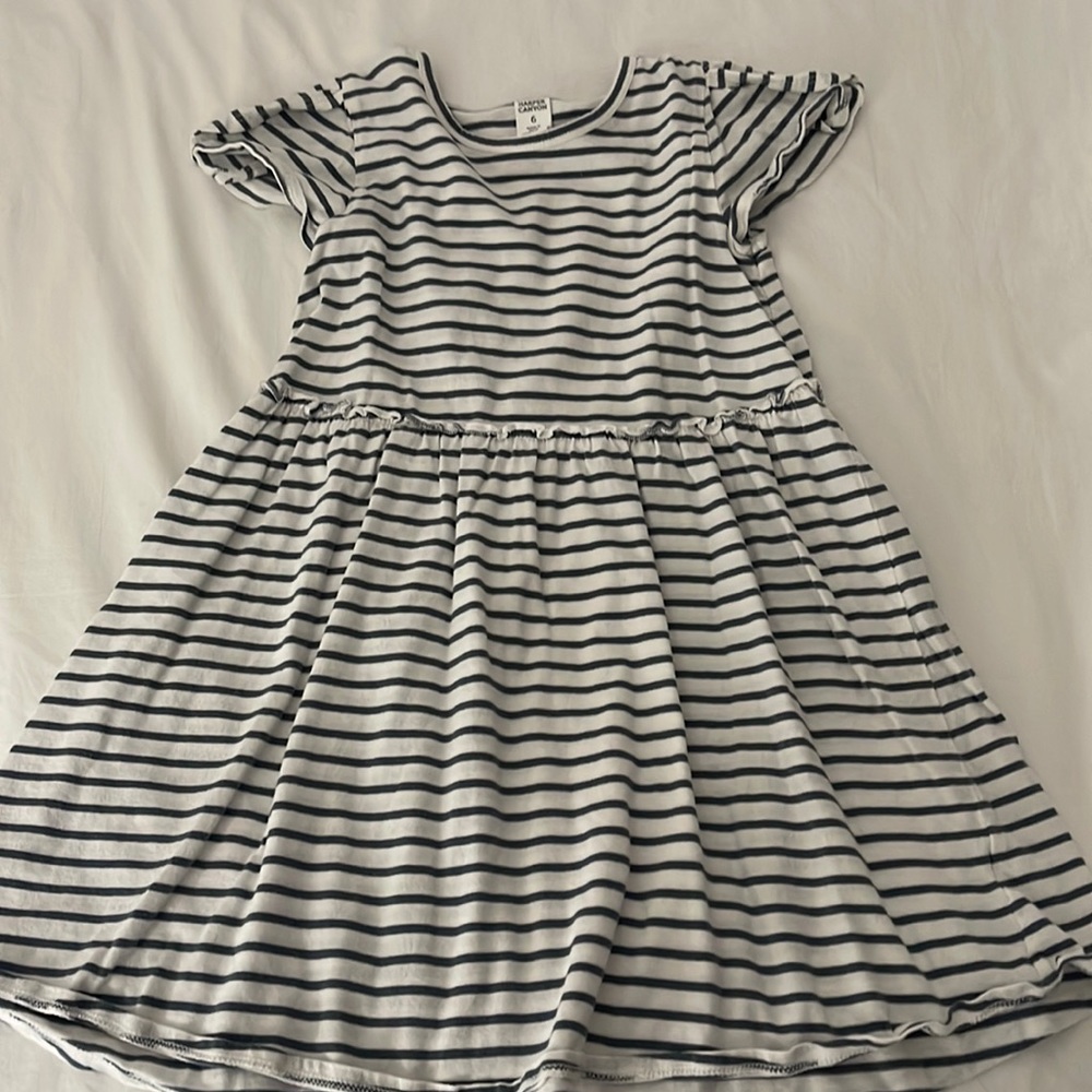 Cute little girls striped dress